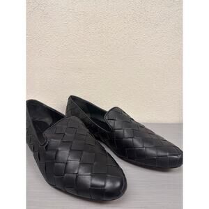Veronica Beard Griffin Basket Weave Loafer Black Leather Women’s Size 12